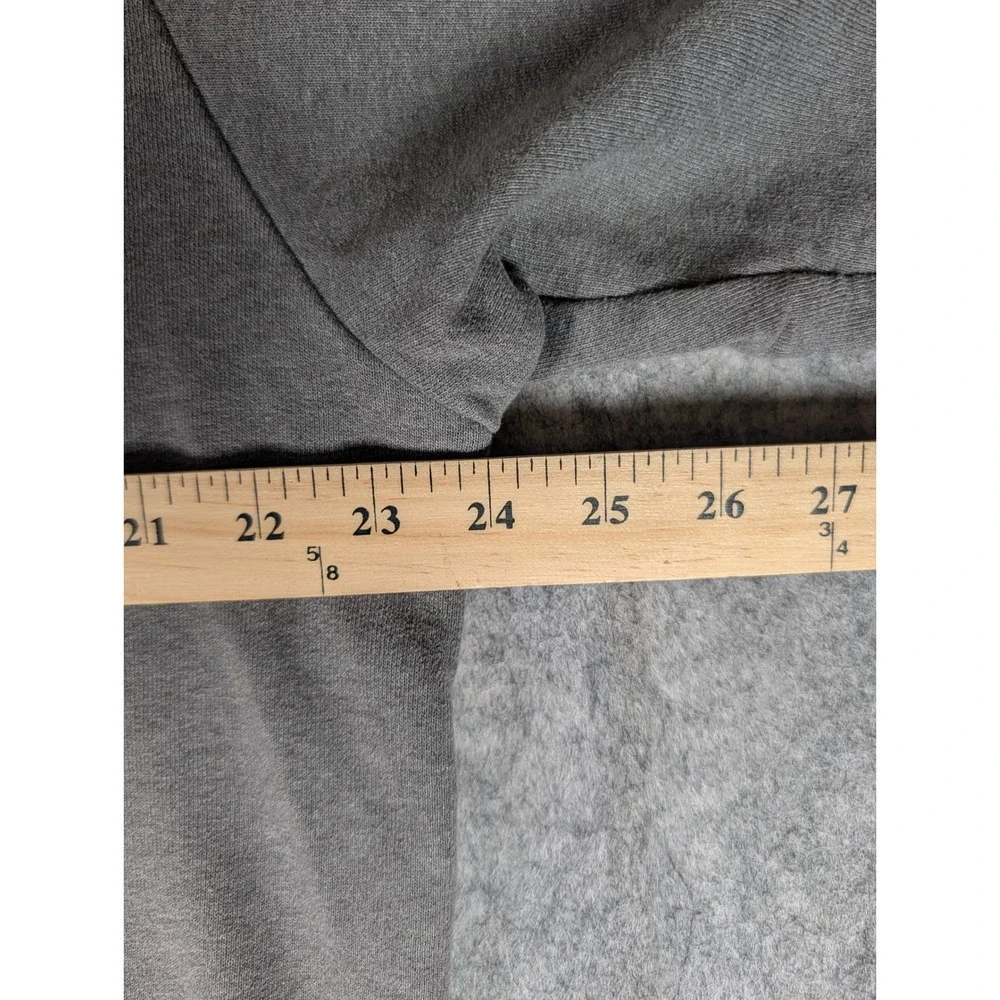 The North Face Mens Charcoal Grey‎ Orange Logo Pullover Hoodie Sweatshirt 5475